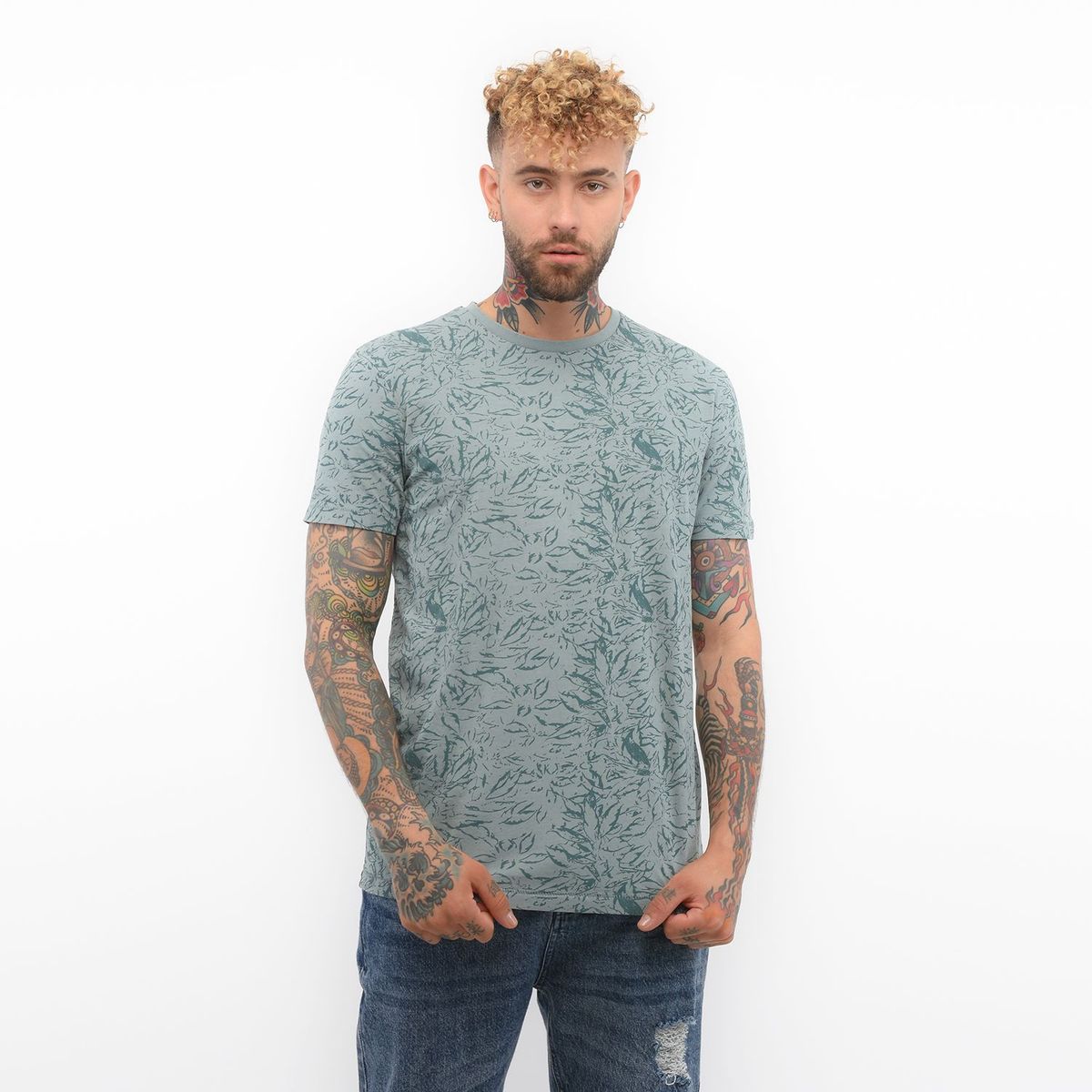 DENIMLAB - Camiseta para Hombre Manga corta con Estampado Denimlab