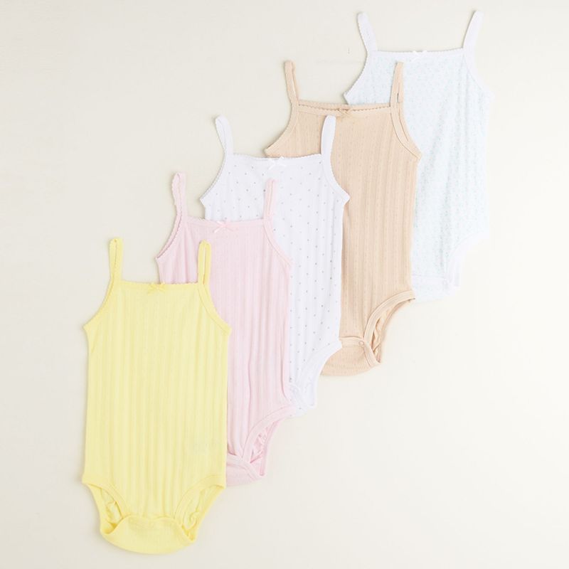YAMP - Pack de 5 Bodies Para Bebé Niña Algodón Yamp