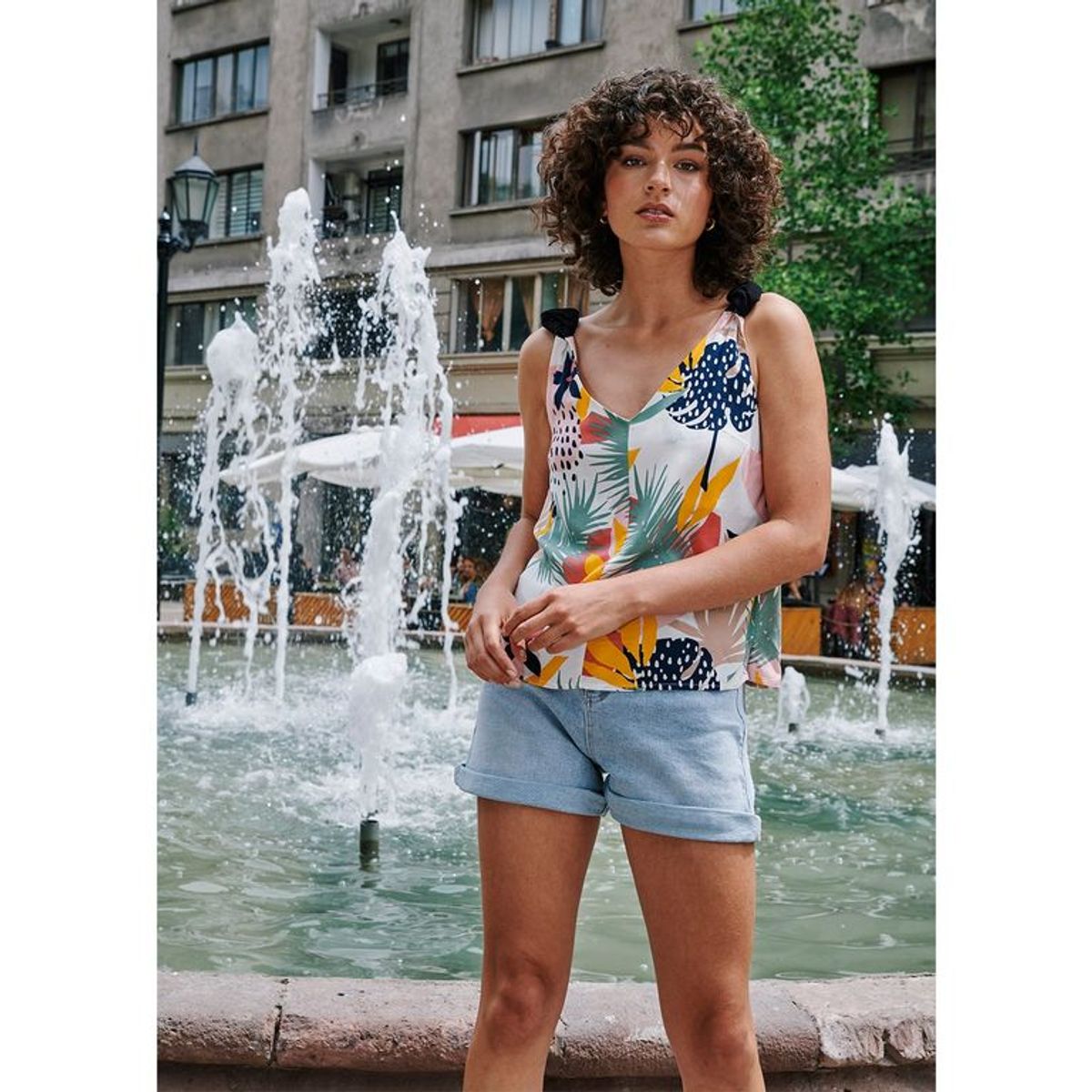 BASEMENT - Blusa para Mujer Sin mangas Basement