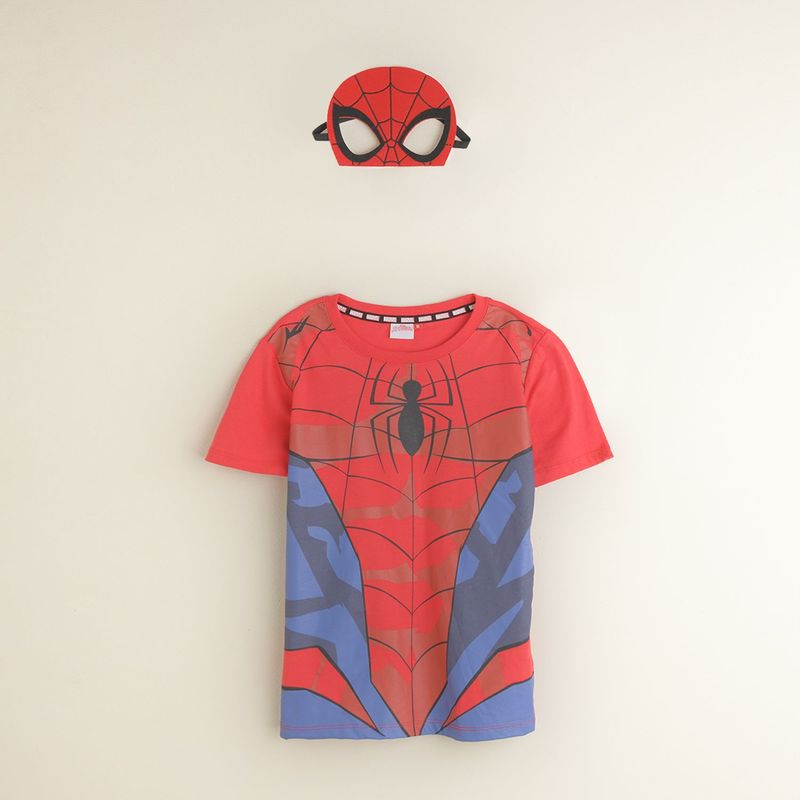 DISNEY - Camiseta y antifaz para niño Spider-Man