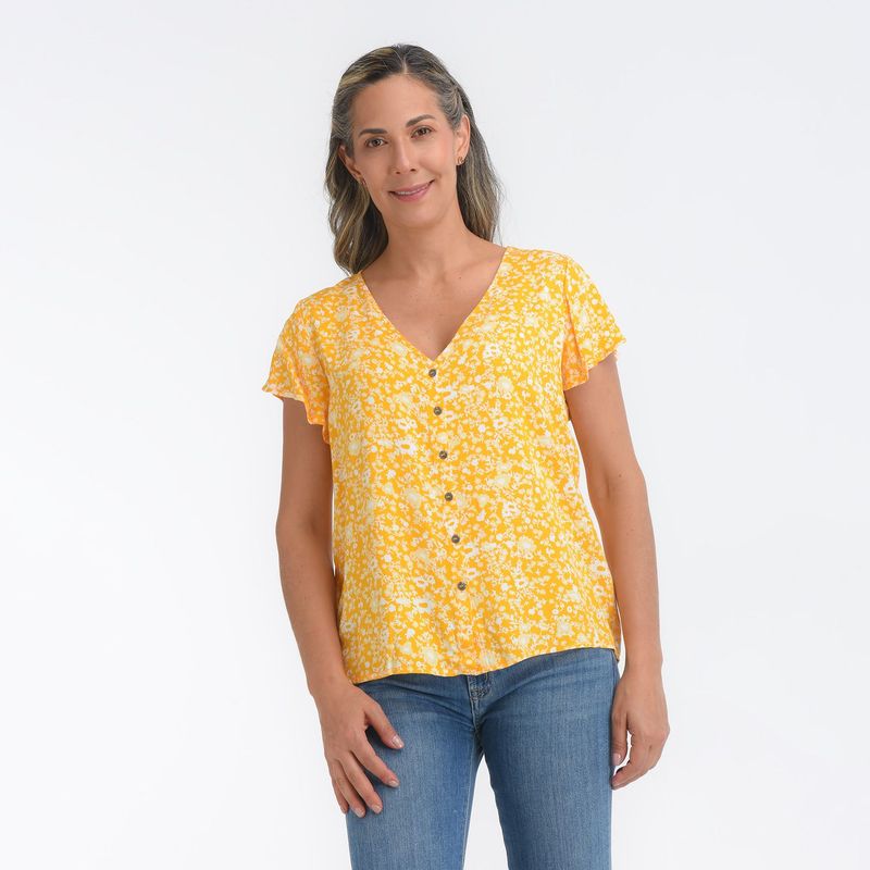 NEWPORT - Blusa Mujer Manga corta Ecovero Newport