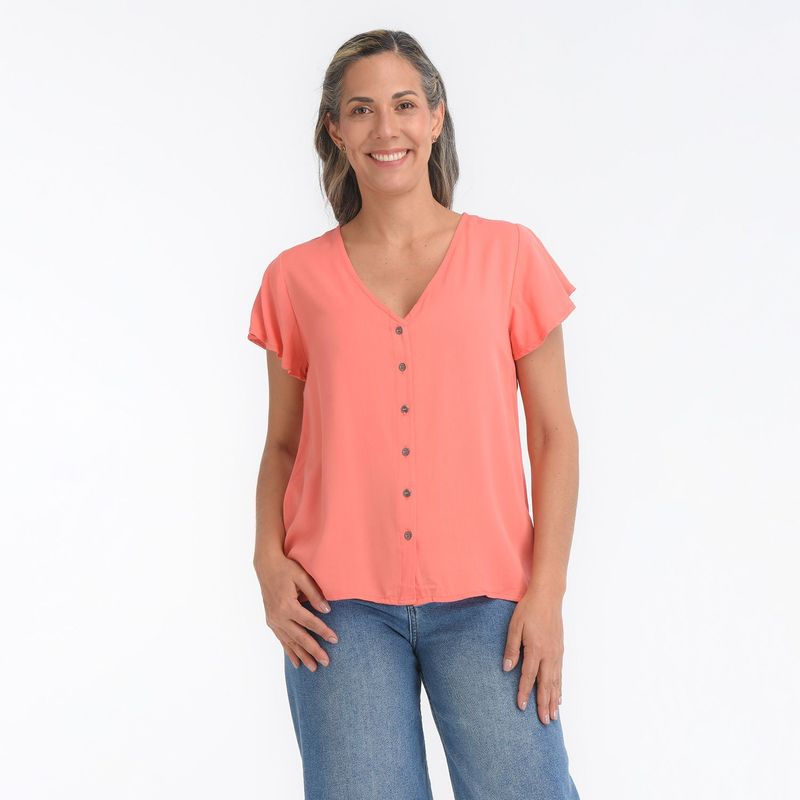 NEWPORT - Blusa Mujer Manga corta Ecovero Newport