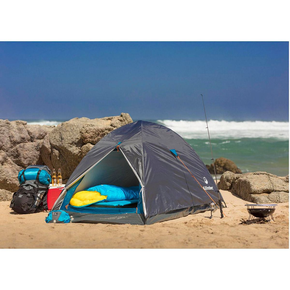  - Carpa Camping Iglú 2 personas con sobrecarpa 800mm  Clima Frío Klimber