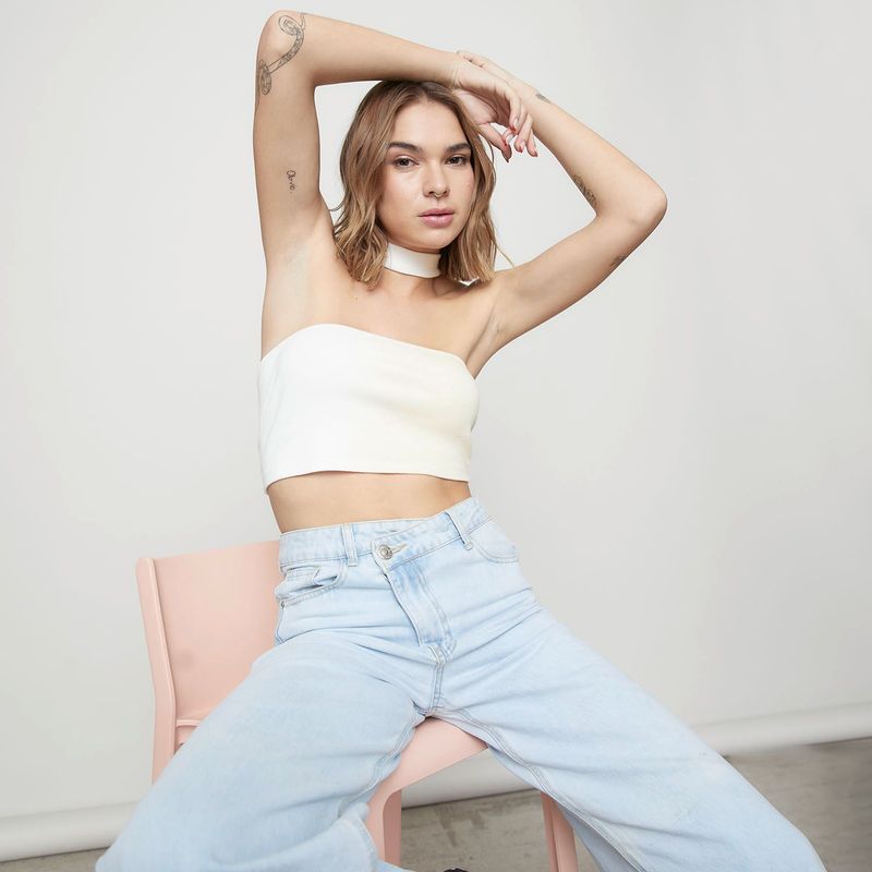SYBILLA - Top para Mujer Sin mangas de Algodón Sybilla