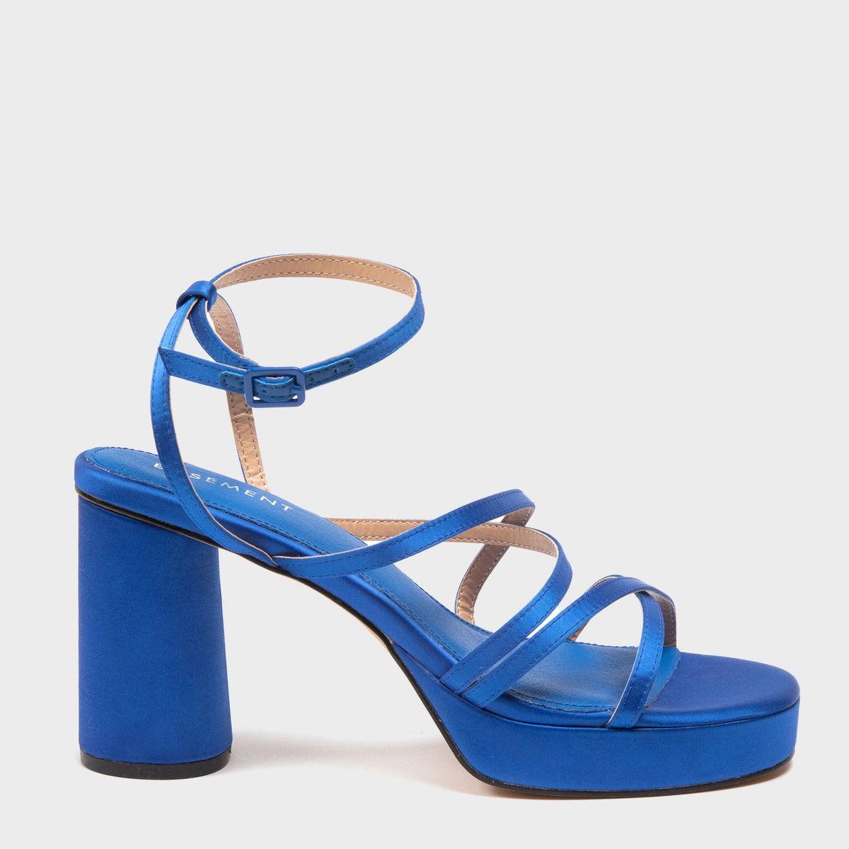 BASEMENT - Sandalias para Mujer con tacón grueso Sandalias Basement azules de moda para mujer