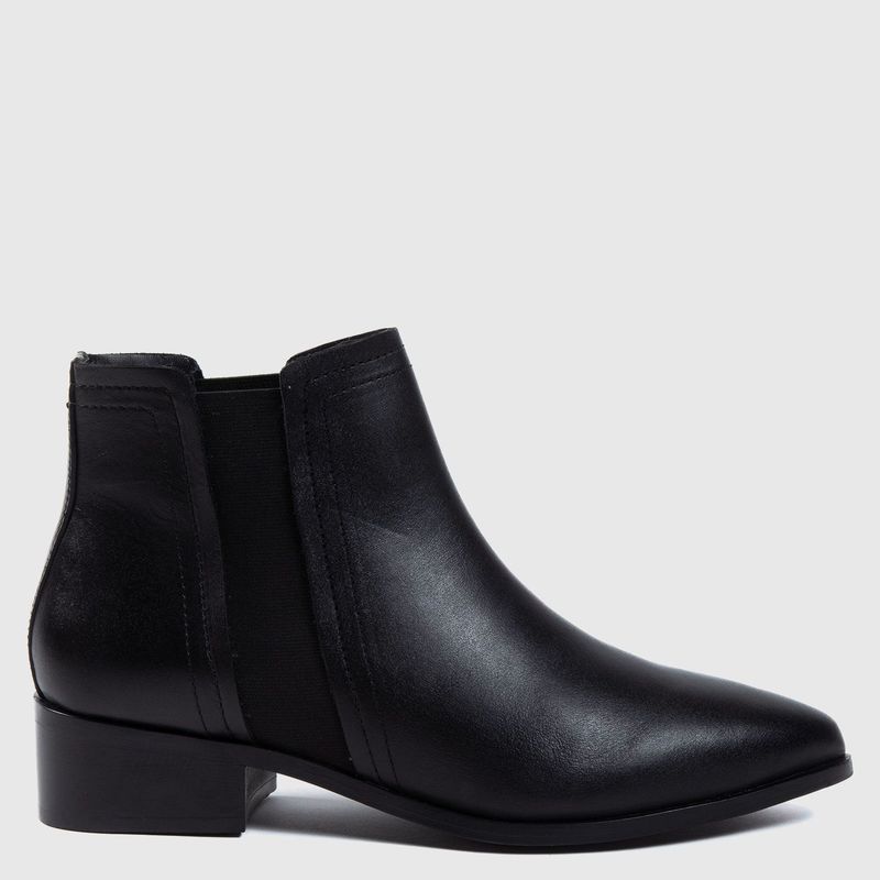 Botines para Mujer Black Tacón bajo Techels Basement BASEMENT