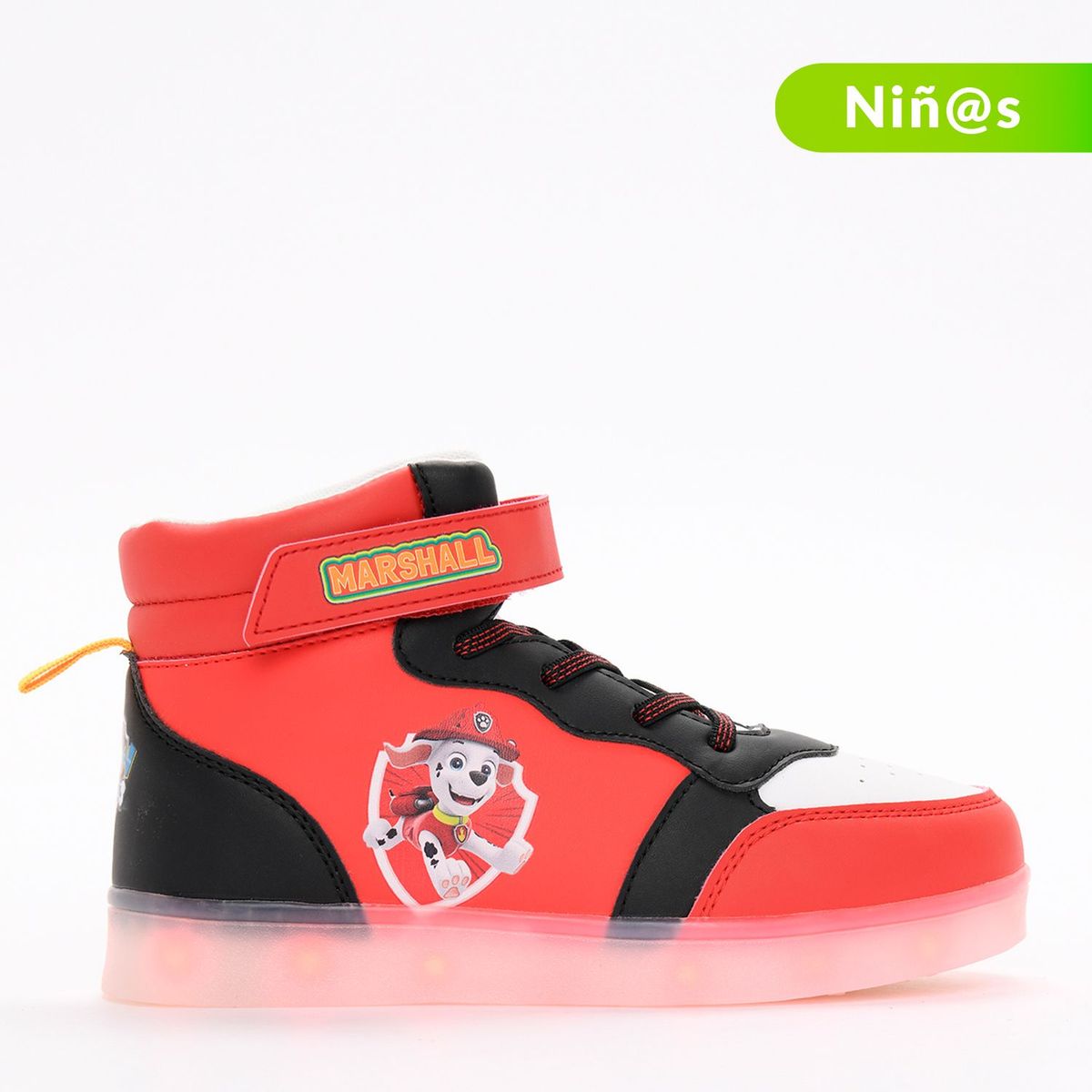 PAW PATROL - Tenis con Luces Paw Patrol  Marshall Tall3 para Niño