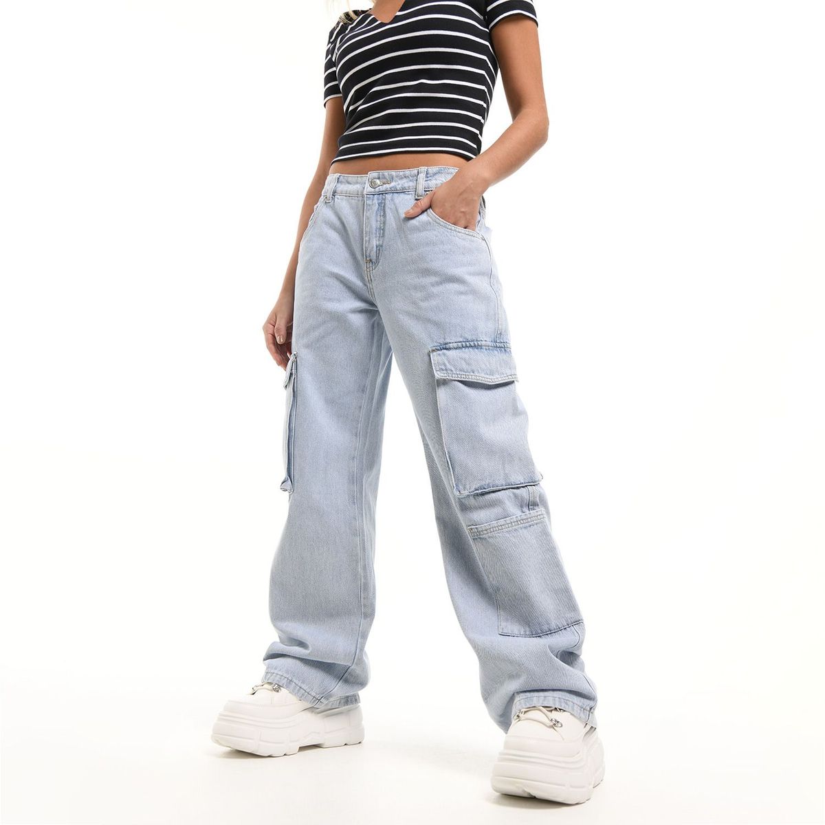 SYBILLA - Jean Cargo Tiro Alto Mujer Sybilla