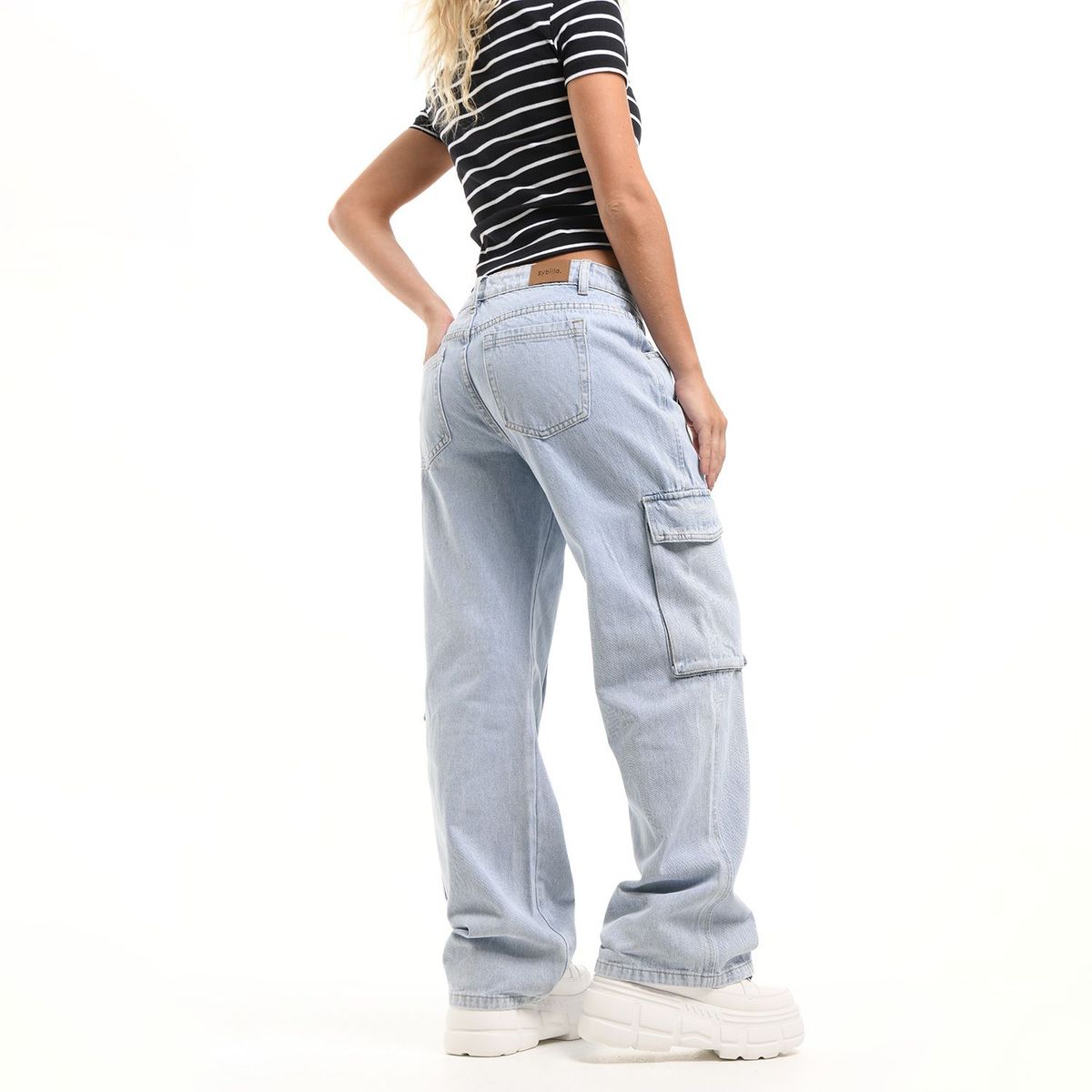 SYBILLA - Jean Cargo Tiro Alto Mujer Sybilla