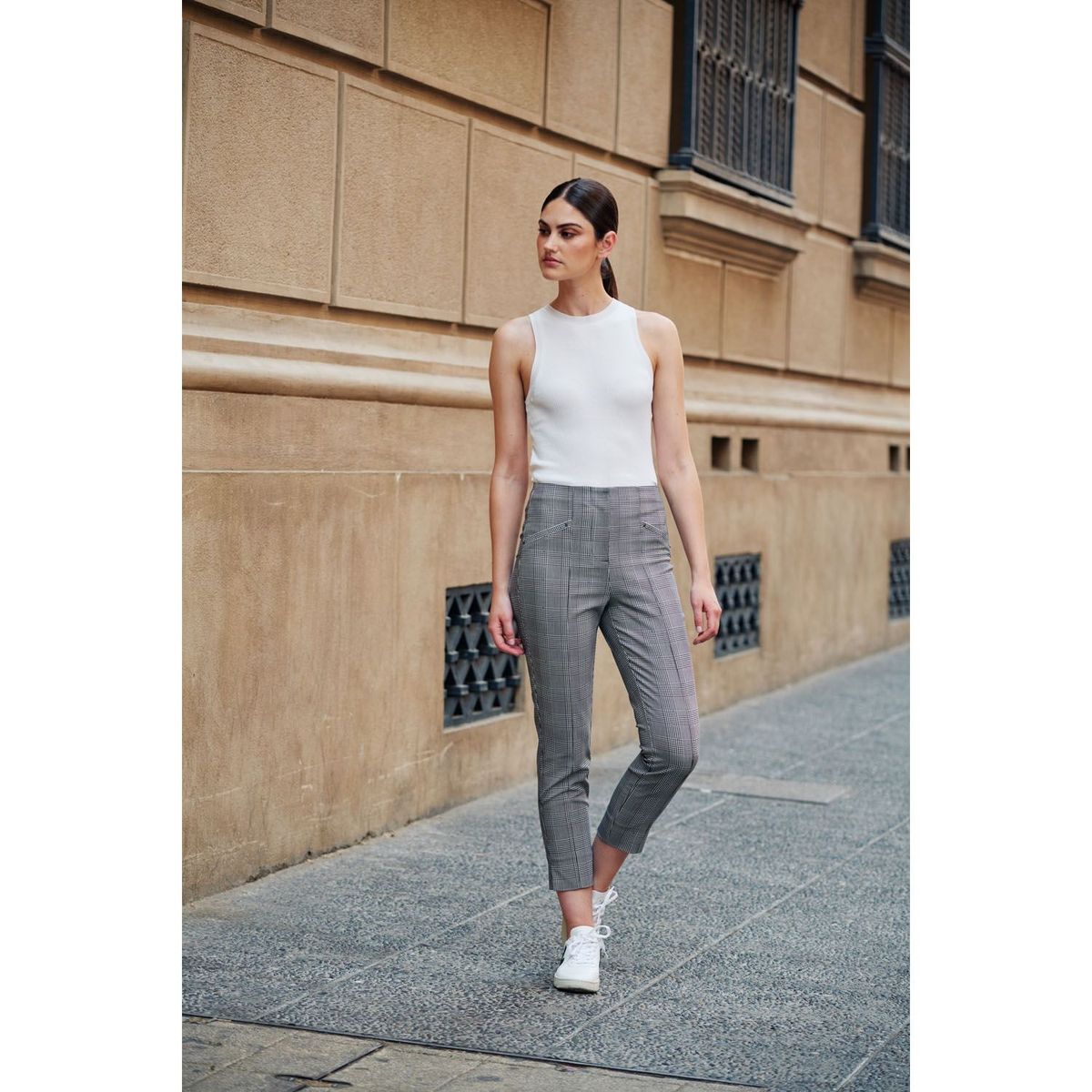 BASEMENT - Pantalon Recto Mujer Tiro medio Basement