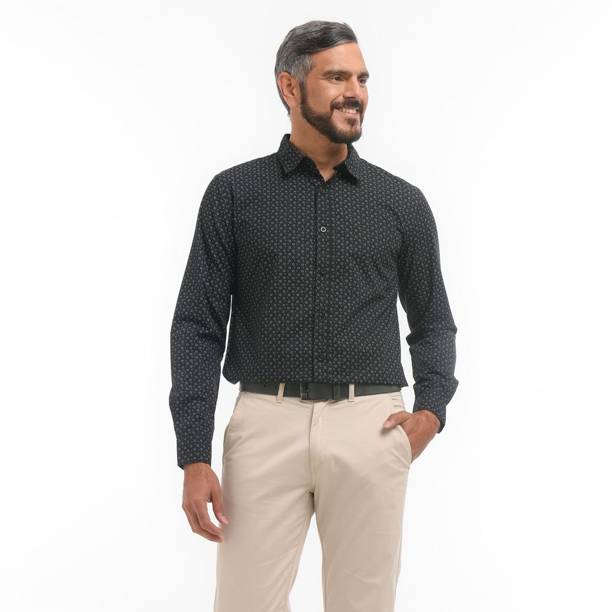 NEWBOAT - Camisa casual para Hombre Manga larga Slim Newboat