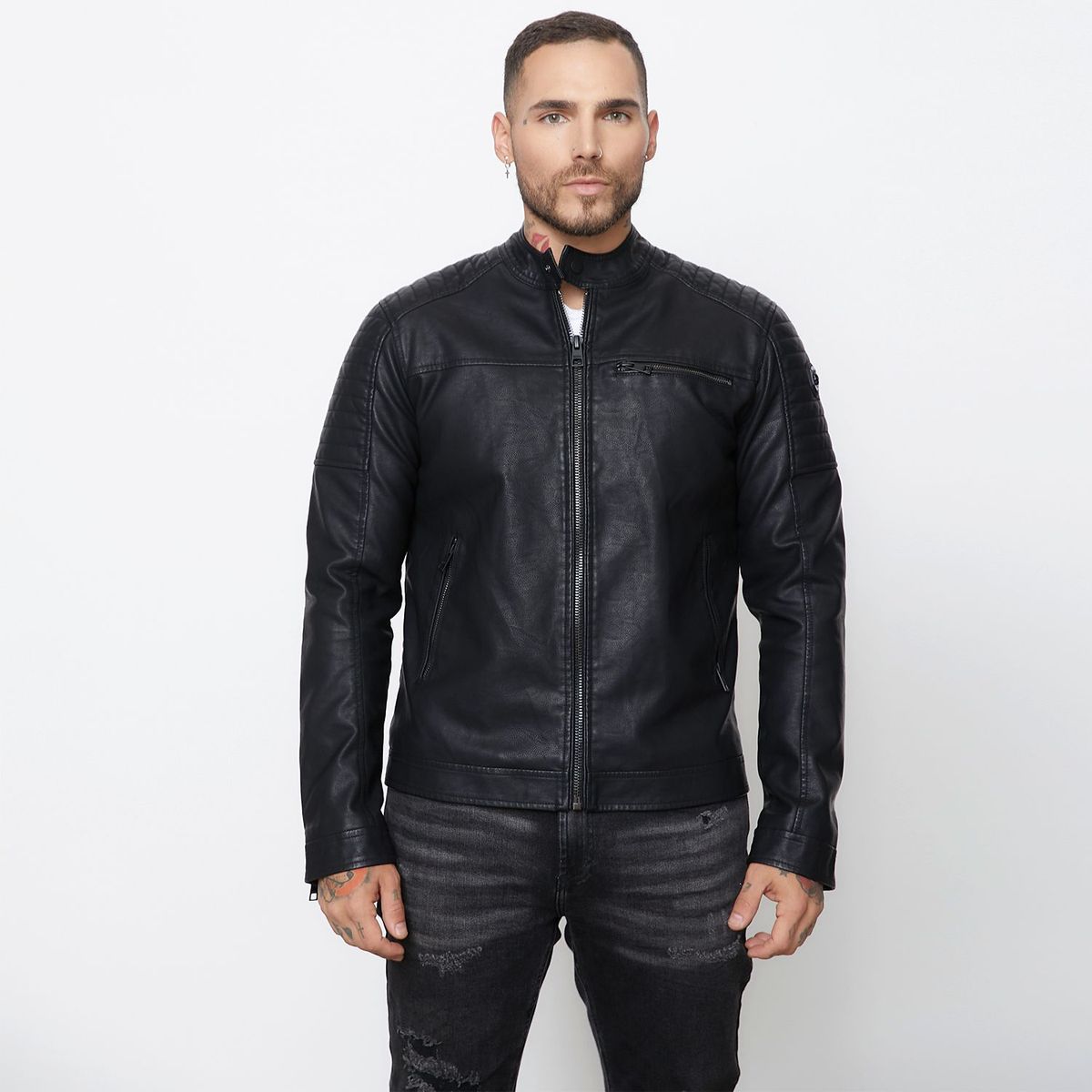 MOSSIMO - Chaqueta Efecto cuero Hombre Mossimo