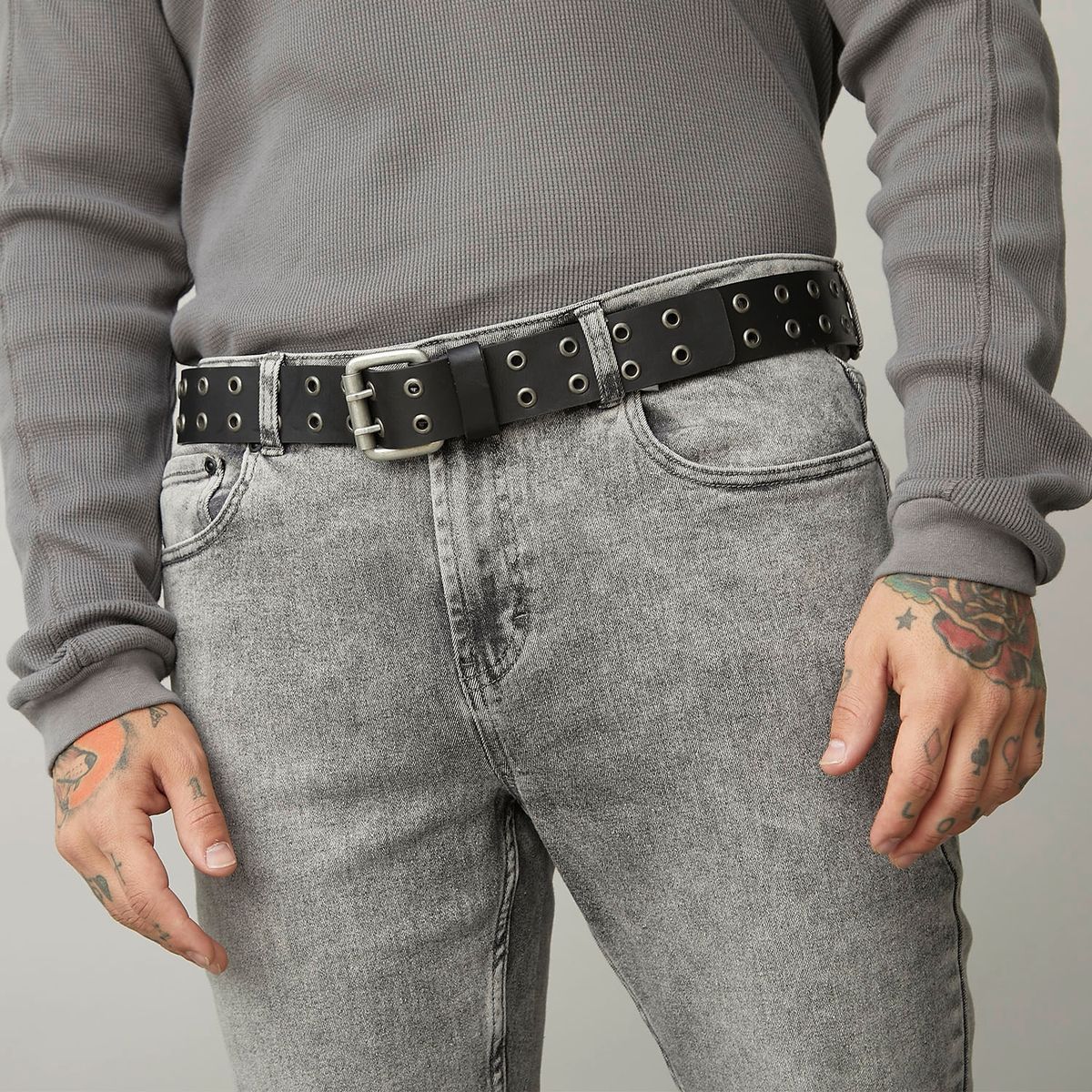 MOSSIMO - Cinturón para Hombre Mossimo de Cuero