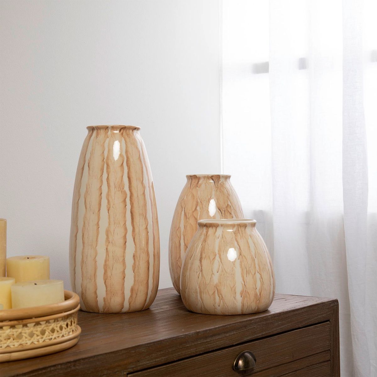 CASA CANTABRIA - Jarrón Cerámica 20 x 20 cm Casa Cantabria