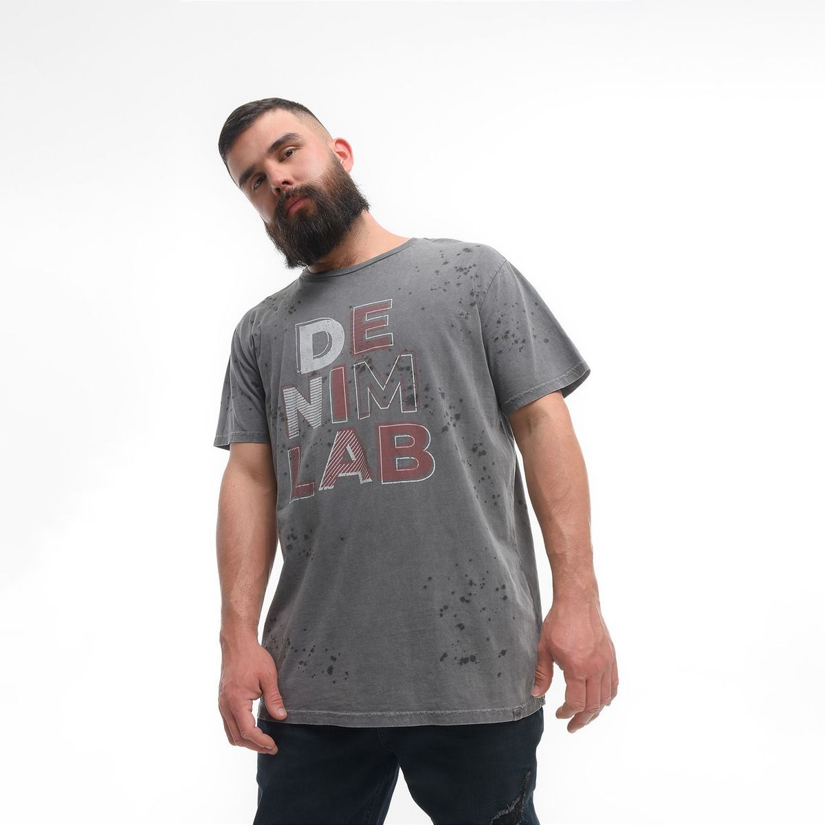 DENIMLAB - Camiseta para Hombre Manga corta con Estampado Denimlab