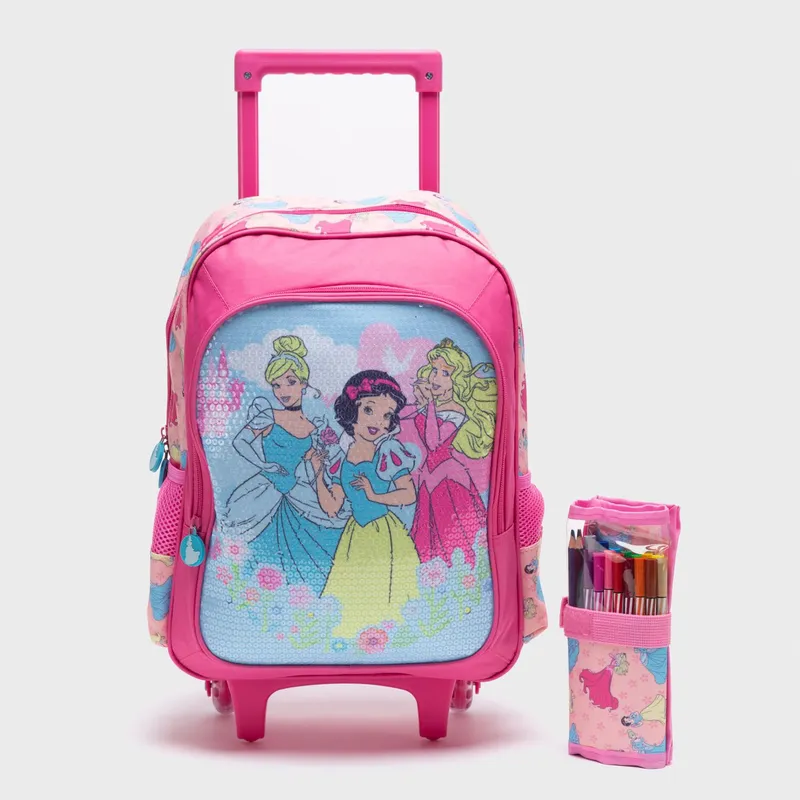  - Maleta escolar con ruedas para niños Disney Princesas