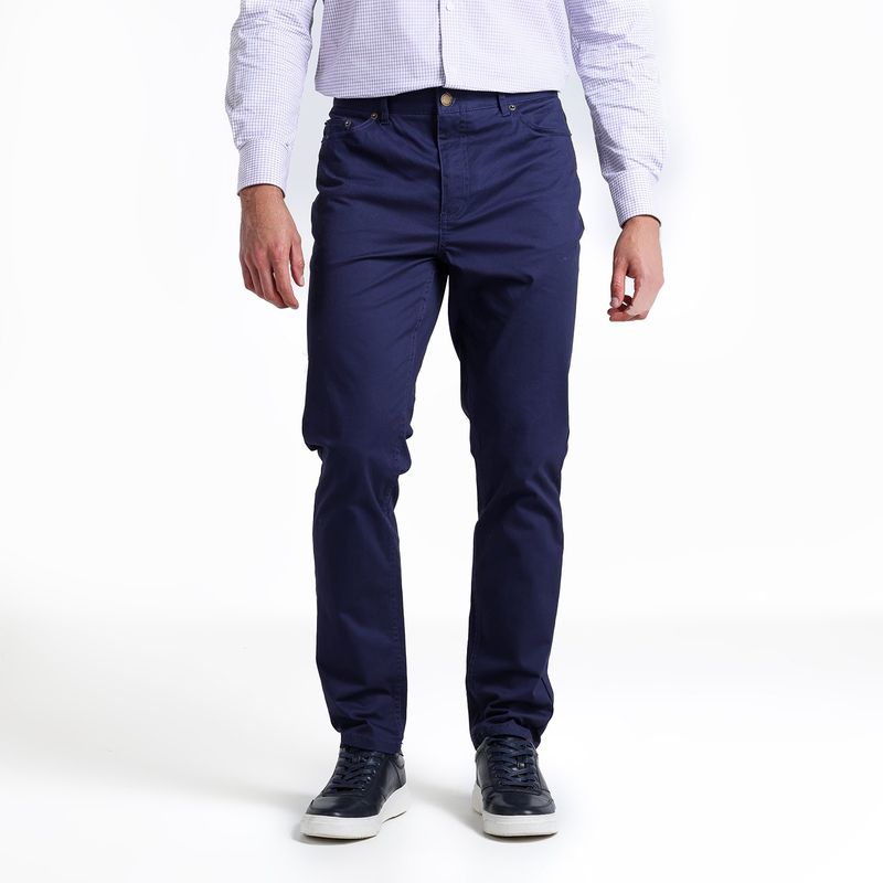 UNIVERSITY CLUB - Pantalón 5 Bolsillos Hombre Slim de Algodón University Club