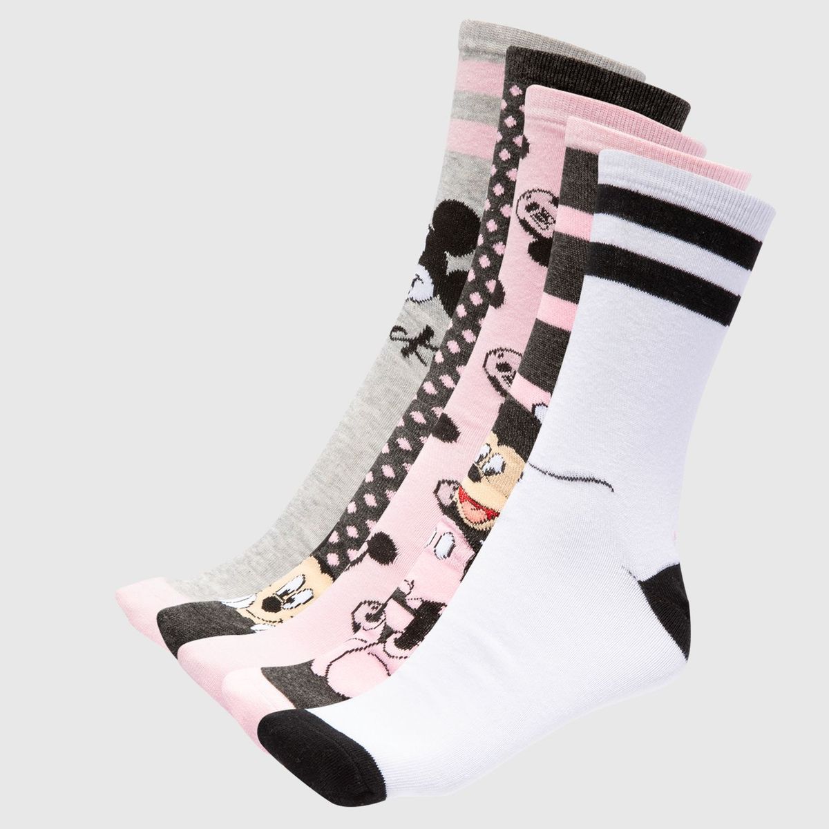 DISNEY - Medias para Mujer Largas Pack de 5 Disney