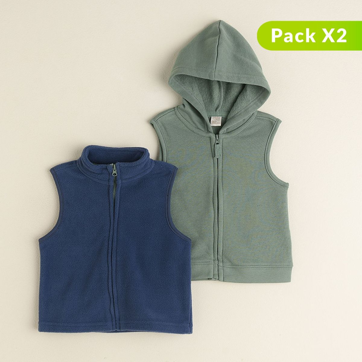 YAMP - Pack de 2 Chalecos para Bebé niño en Algodón Yamp