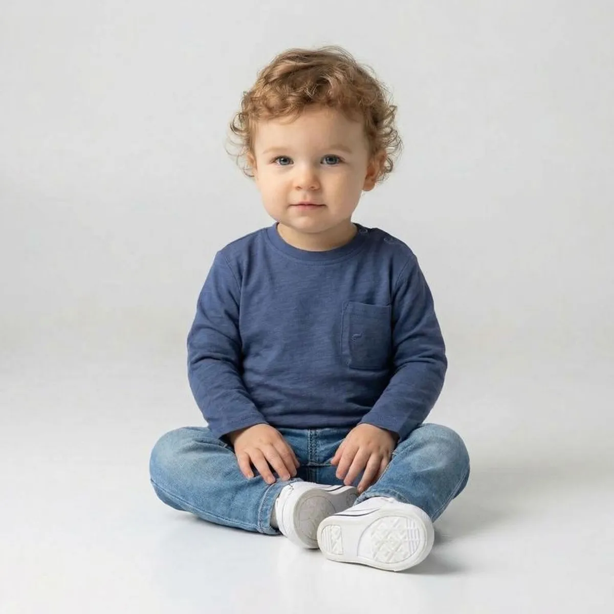 YAMP - Camiseta para Bebé niño Casual Manga larga de Algodón Yamp