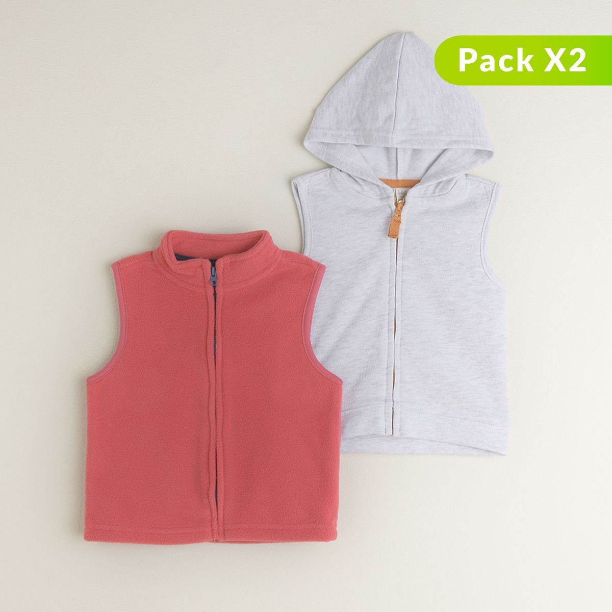 YAMP - Pack x2 Chaleco para Bebé niño Algodón Yamp