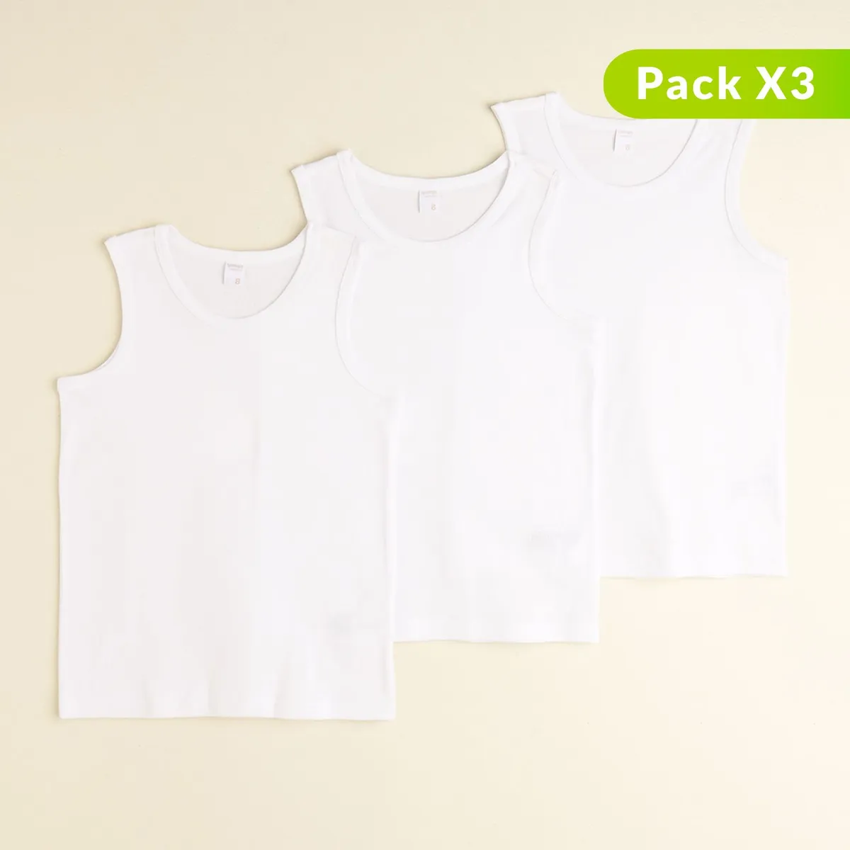 YAMP - Pack de 3 camisetas blancas esqueleto para niño Yamp