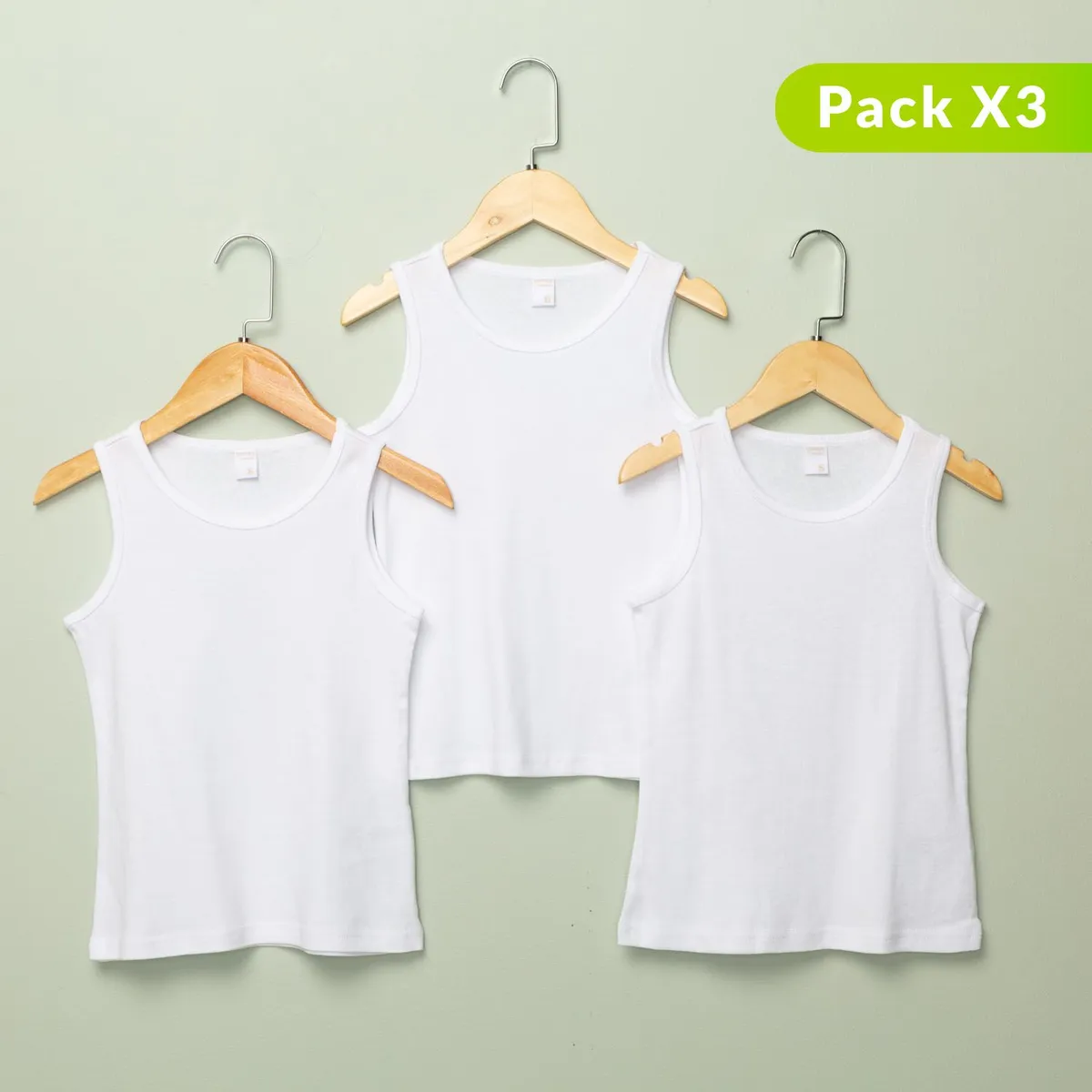 YAMP - Pack de 3 camisetas blancas esqueleto para niña Yamp