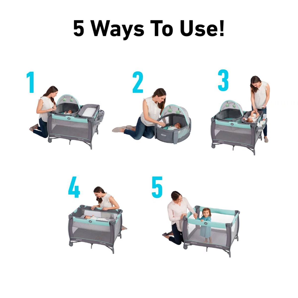 GRACO - Cuna Corral Pack N Play Oskar Graco + Cambiador