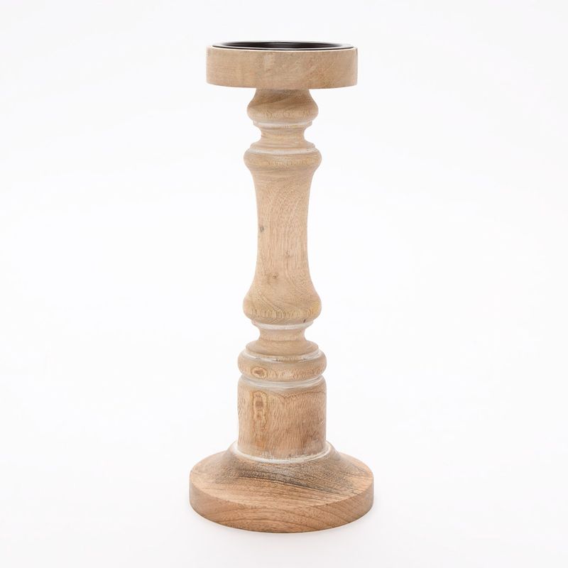 CASA CANTABRIA - Candelabro Madera 30 x 12 cm 