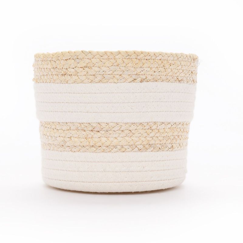 MICA - Canasto Rattán Mica Decorativo de Almacenamiento para Organizar 15 x 18 cm