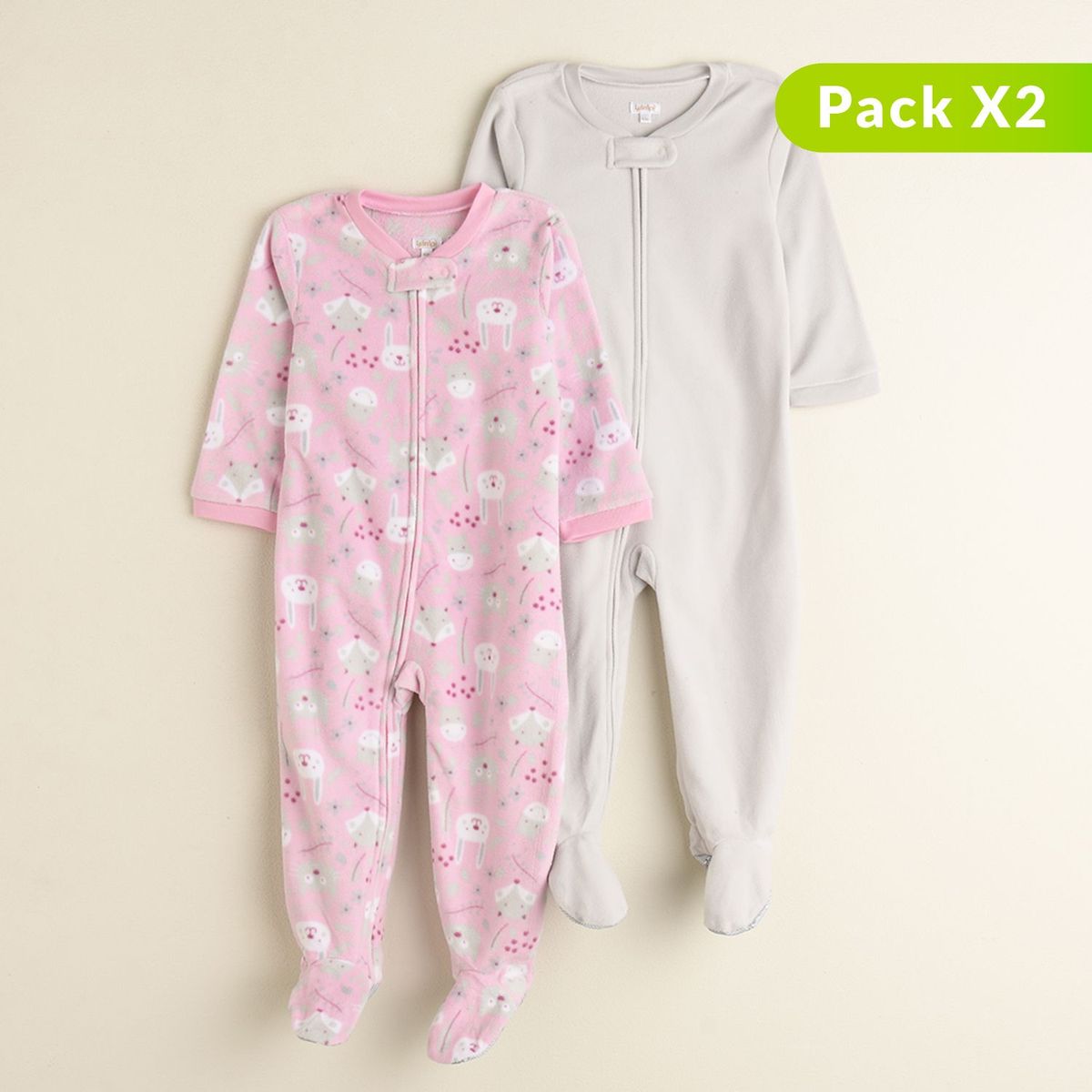 YAMP - Pack de 2 pijamas para Bebé Niña algodón Yamp