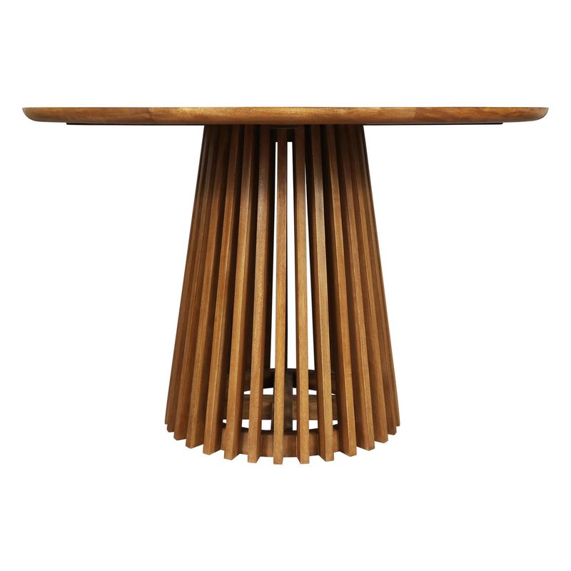 BASEMENT HOME - Mesa de Comedor Redonda para 6 Personas en Madera Adrick, Diámetro 120 cm Basement Home - 0% Interés a 3, 6 o 12 Cuotas Pagando con tu CMR Banco Falabella
