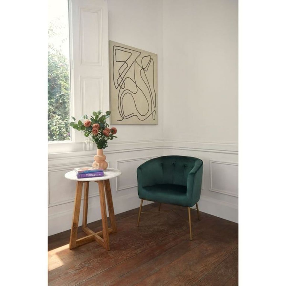 BASEMENT HOME - Poltrona de Sala Moderna en Tela Falette Basement Home  73 x 68 x62 cm