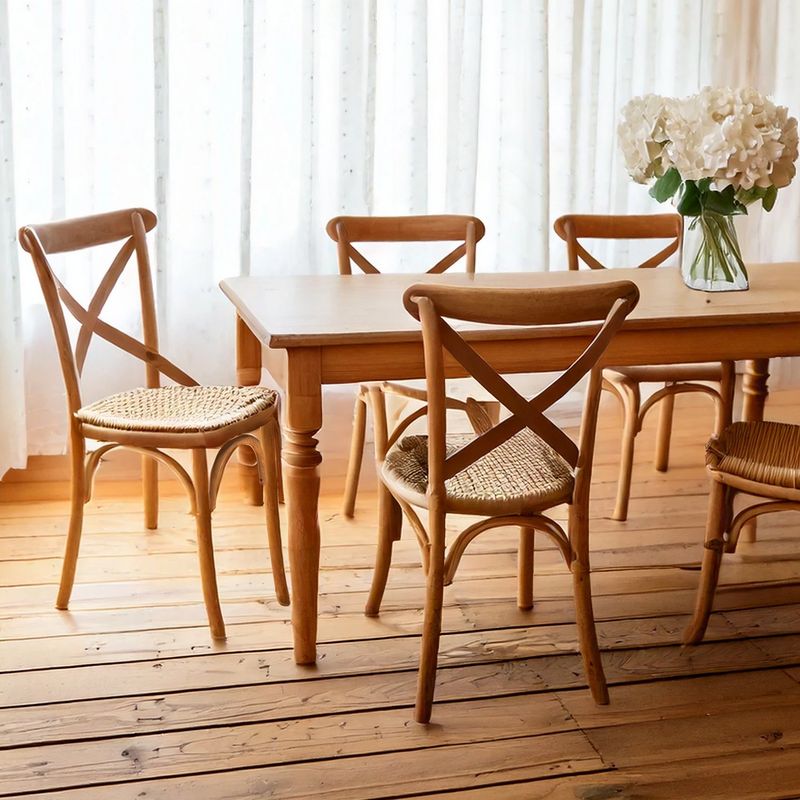 MICA - Set X2 Silla de Comedor en Madera de Olmo 82 x 50 x  54 cm Dominga Mica 