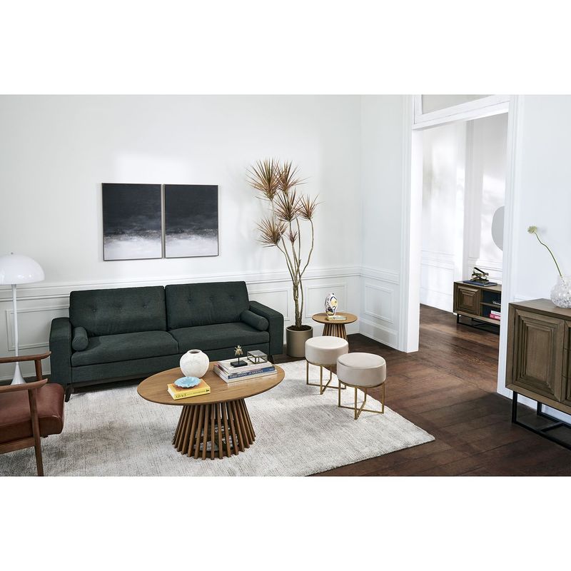 BASEMENT HOME - Mesa Auxiliar Moderna Redonda en Madera Adrick 50 x 50 x 48 cm Basement Home -  0% Interés a 3, 6 o 12 Cuotas Pagando con tu CMR Banco Falabella