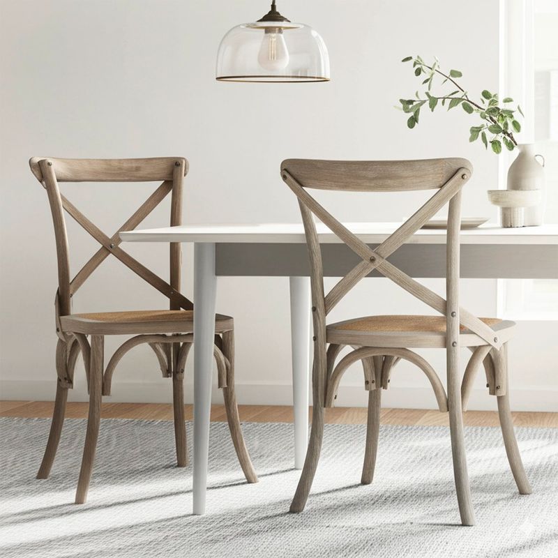 MICA - Set X2 Silla de Comedor en Madera 88 x 52 x 50 cm Dominga Mica 