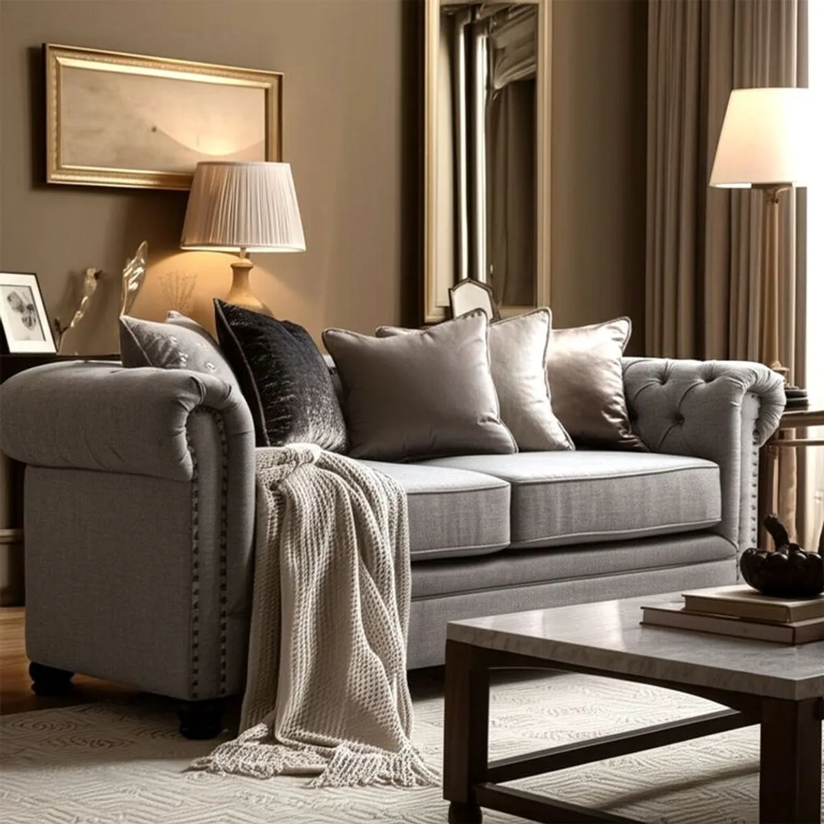 ROBERTA - Sofá cama 3 puestos en Tela 200 x 92 x 75 cm, con Patas de Madera - Mueble Roberta Allen Arthur -  0% Interés a 3, 6 o 12 Cuotas Pagando con tu CMR Banco Falabella