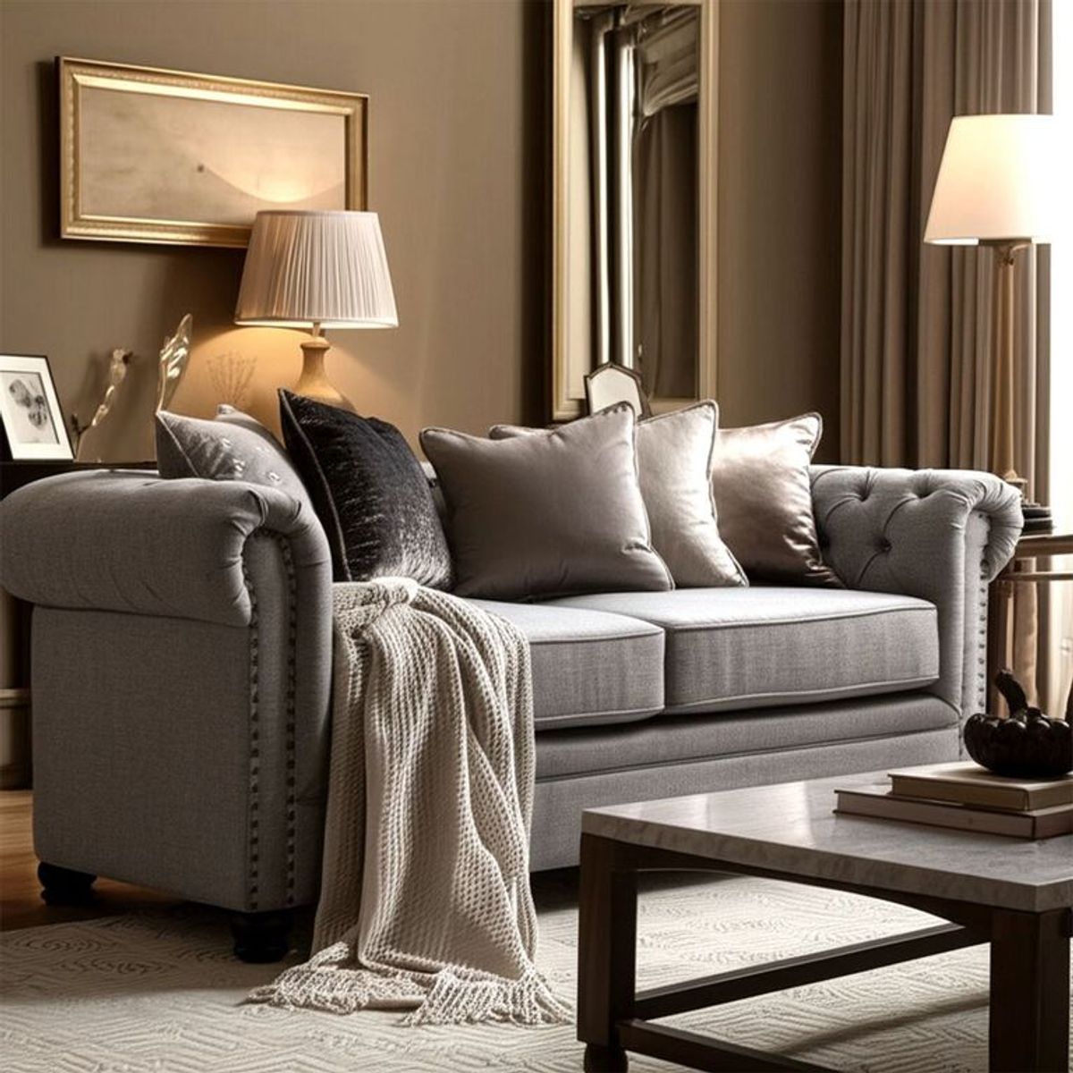 ROBERTA - Sofá cama 3 puestos en Tela 200 x 92 x 75 cm, con Patas de Madera - Mueble Roberta Allen Arthur -  0% Interés a 3, 6 o 12 Cuotas Pagando con tu CMR Banco Falabella