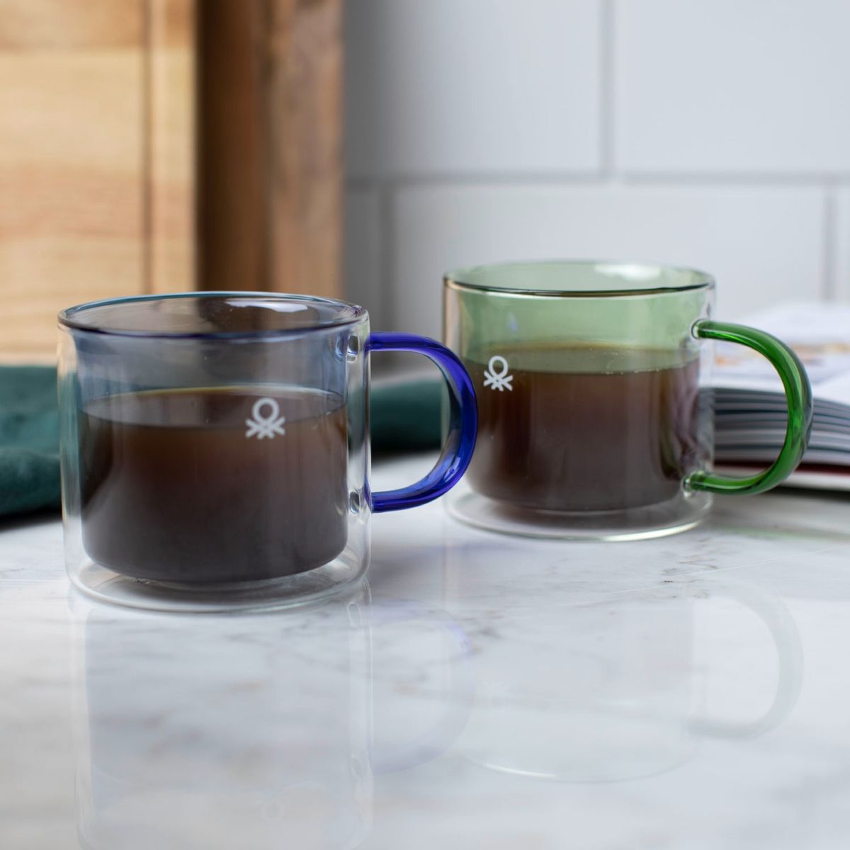 BENETTON - Mug Vidrio 8.5 x 7.5 cm