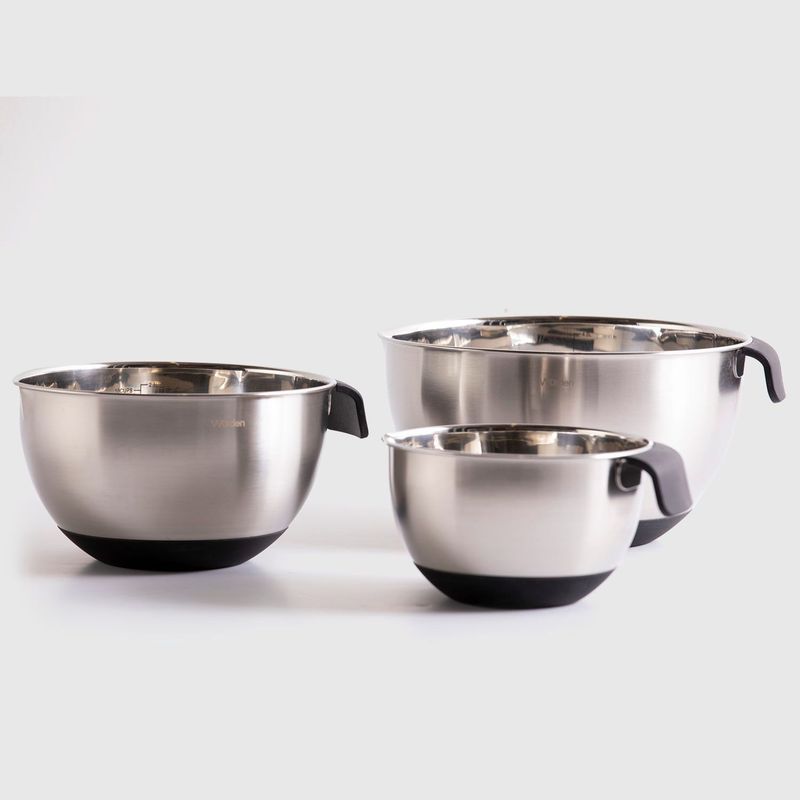 WURDEN - Bowl Acero Set x 3 Metal 16 x 20 x 24 cm