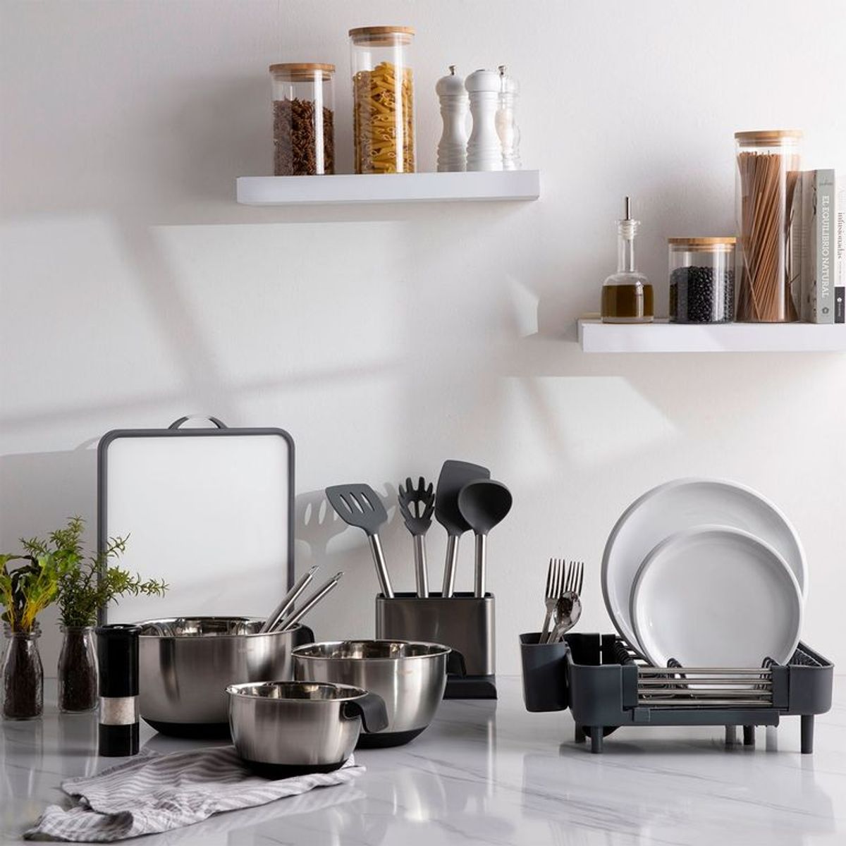 WURDEN - Bowl Acero Set x 3 Metal 16 x 20 x 24 cm