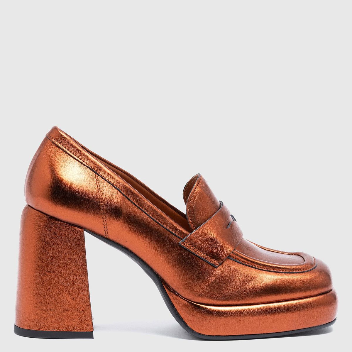 BASEMENT - Tacones de Moda para Mujer con tacón Alto Capri Basement | Zapatos con Tacón color Cobre para Mujer