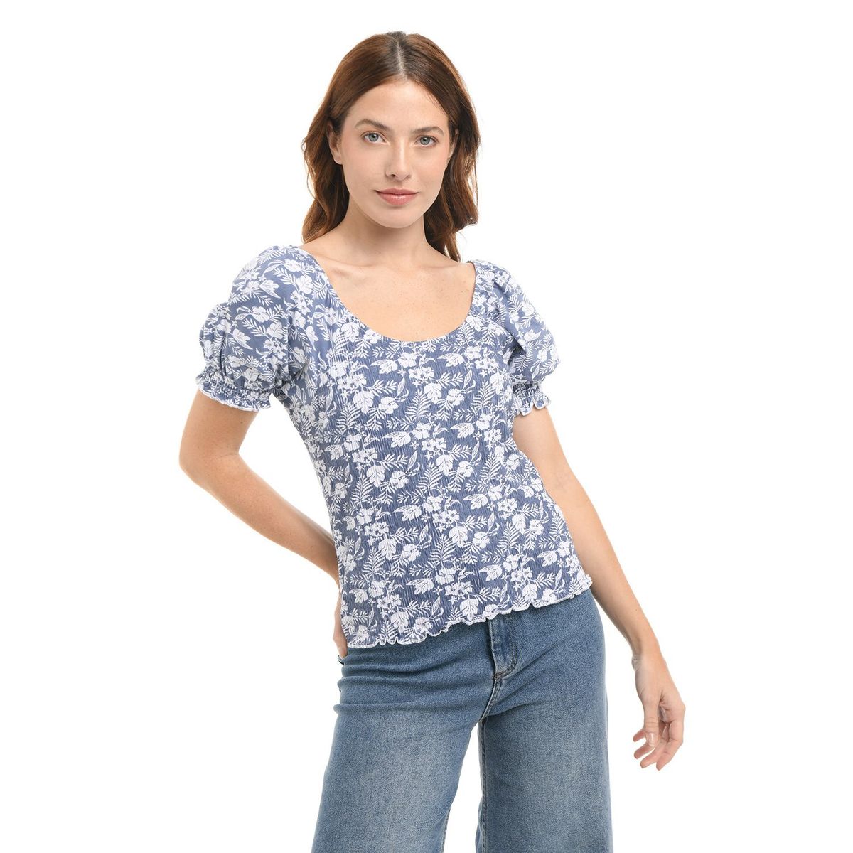 UNIVERSITY CLUB - Blusa para Mujer Manga corta de Algodón University Club