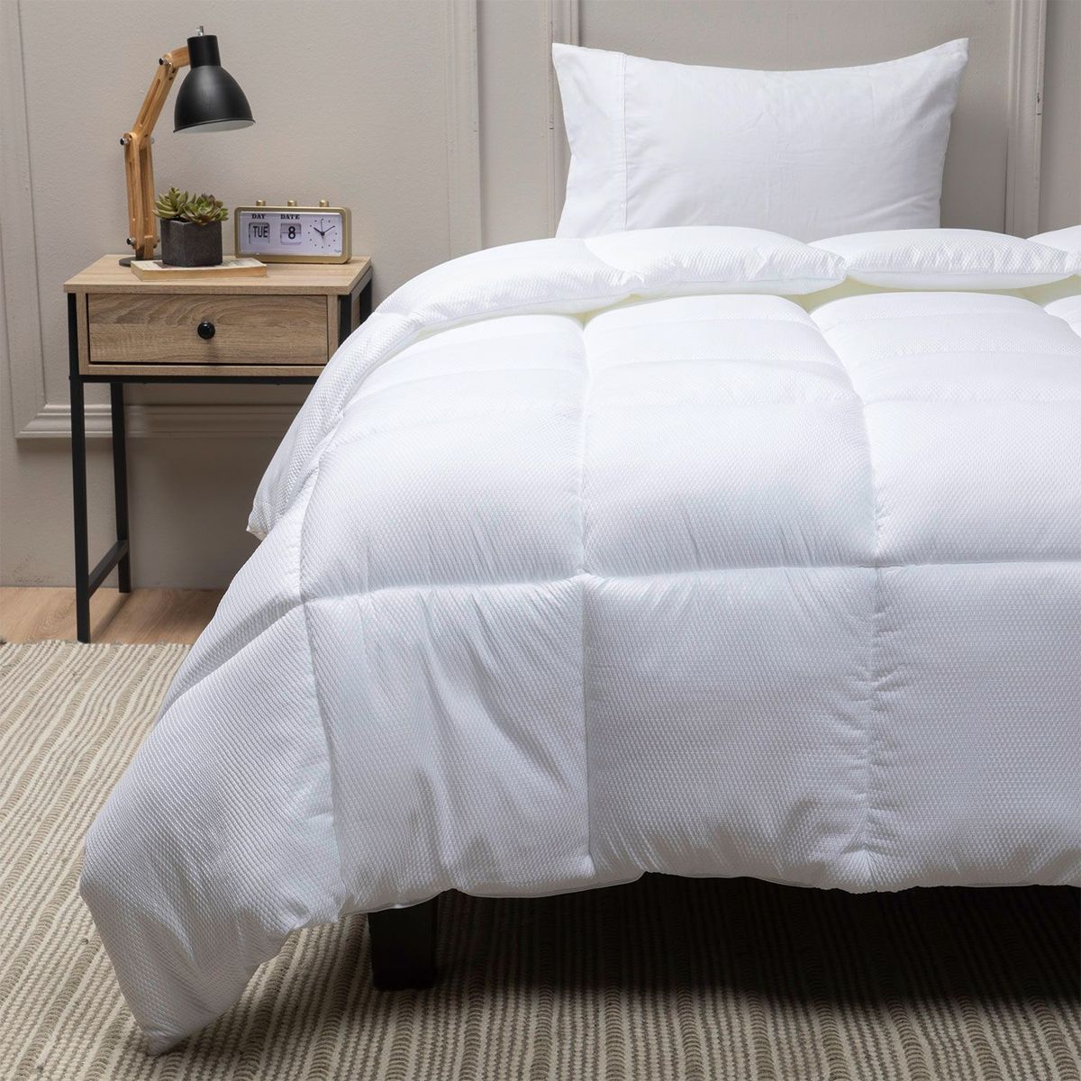 MICA - Plumón Edredón Blanco de Poliéster 500 GSM Hipoalergénico Mica