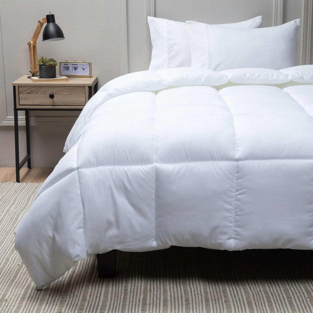 MICA - Plumón Edredón Blanco de Poliéster 500 GSM Hipoalergénico Mica