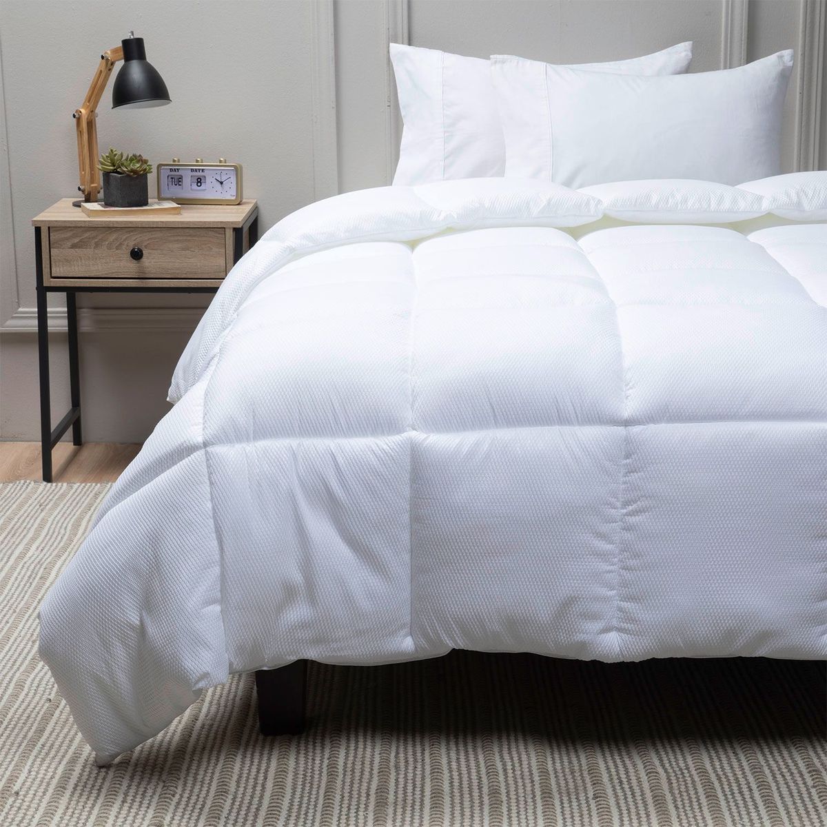 MICA - Plumón Edredón Blanco de Poliéster 500 GSM Hipoalergénico Mica