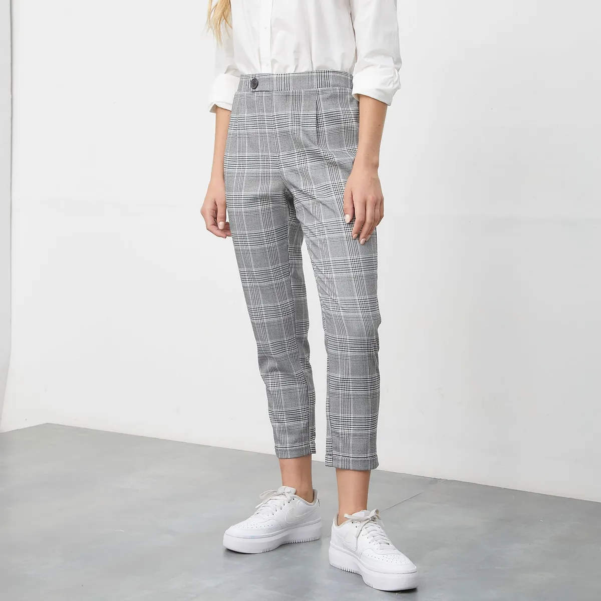 SYBILLA - Pantalón Recto Mujer Tiro alto Sybilla