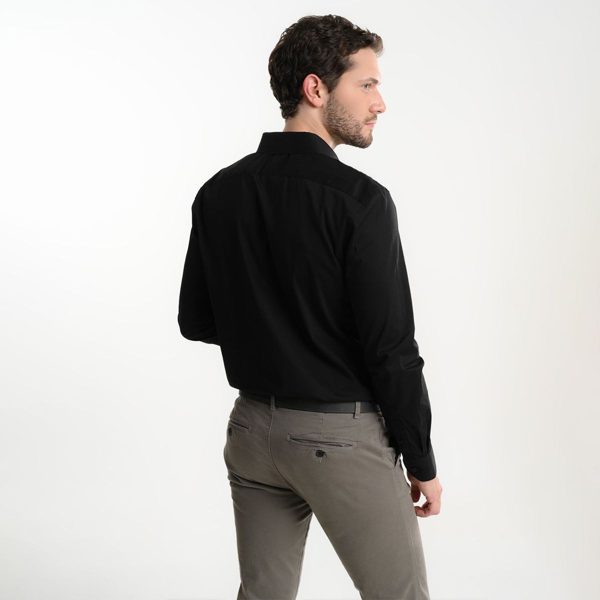 BASEMENT - Camisa Hombre Manga larga de Algodón BASEMENT