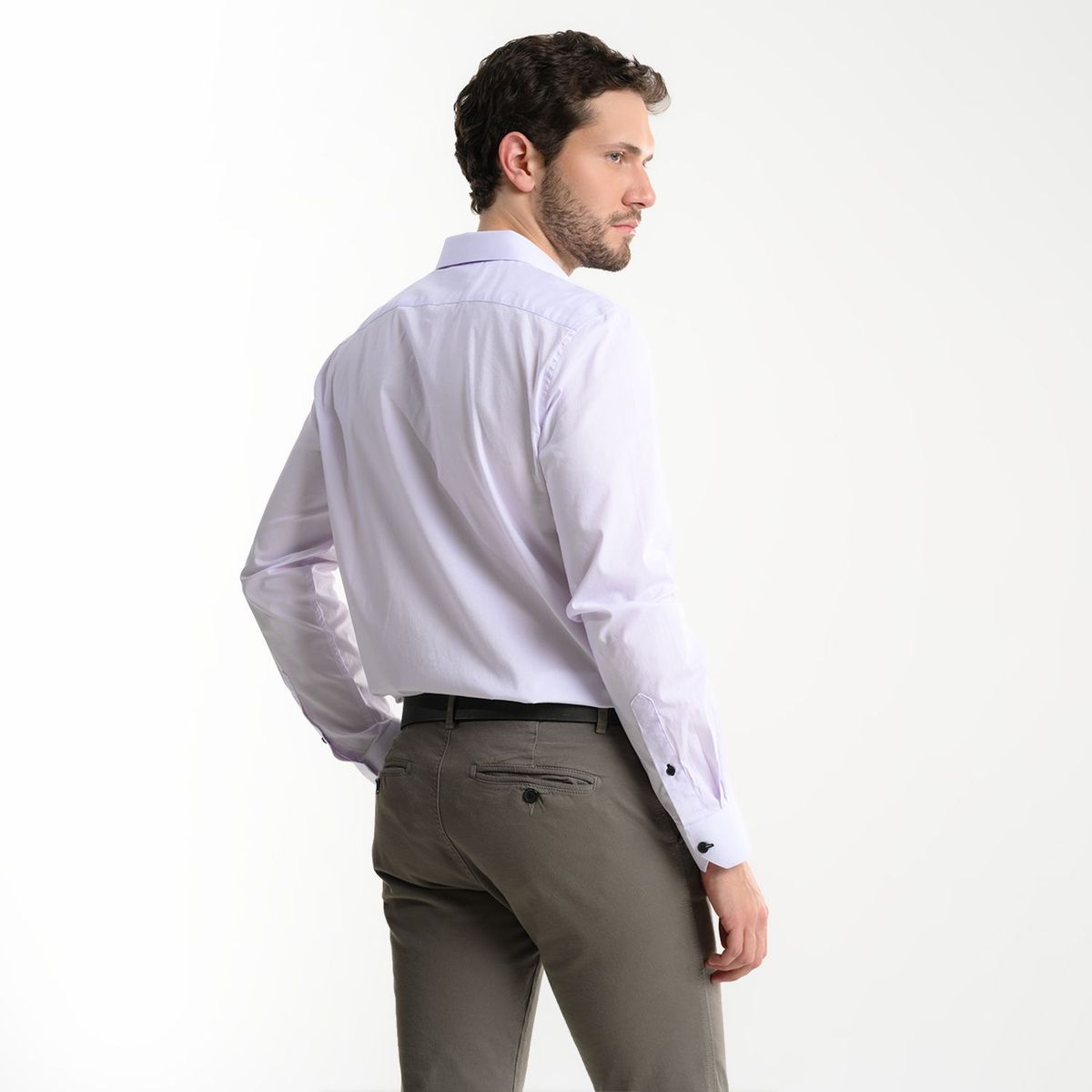 BASEMENT - Camisa Hombre Manga larga de Algodón Basement