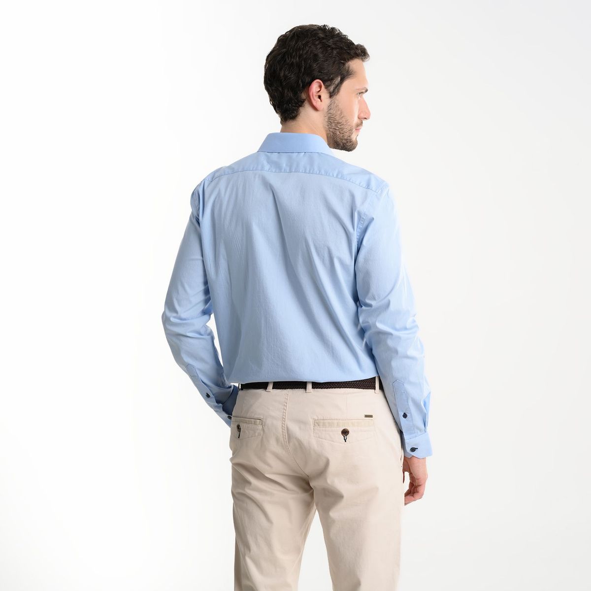 BASEMENT - Camisa Hombre Manga larga de Algodón Basement